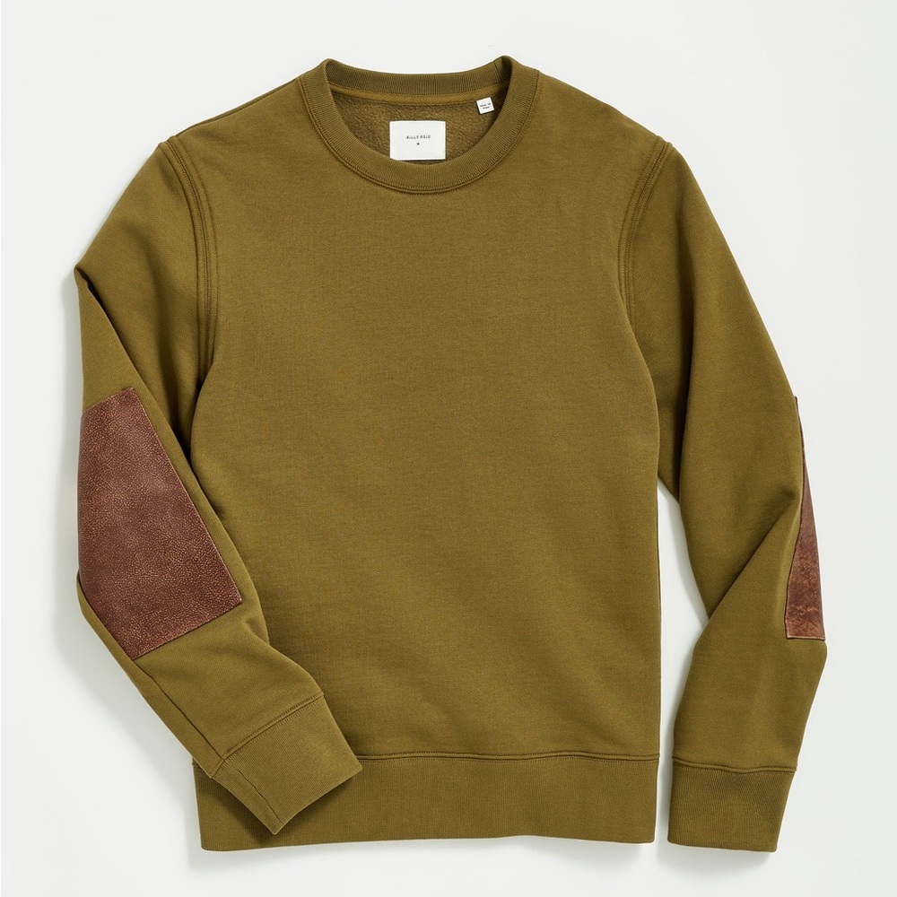 Billy Reid Dover Sweatshirt in Olive Drab NWT